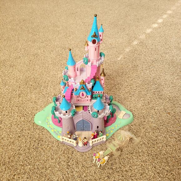 Disney Other - Vintage Disney Cinderella Enchanted Castle Bluebird Polly Pocket 1995 w 7 Dolls